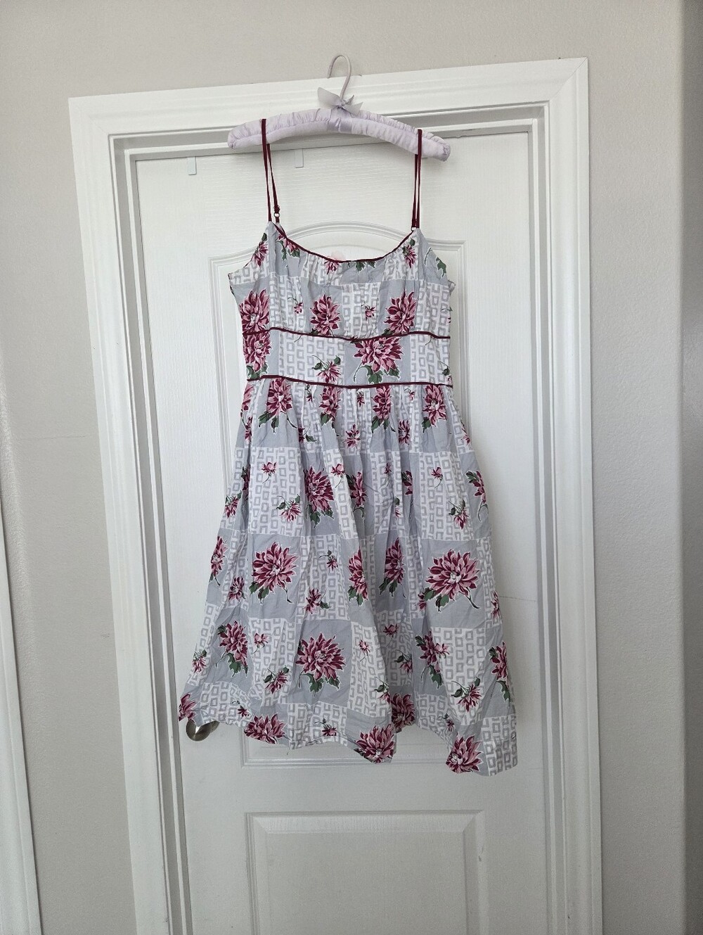 Lazybones Retro Vintage 1950's Style Repro Dress Floral Print XL Rockabilly